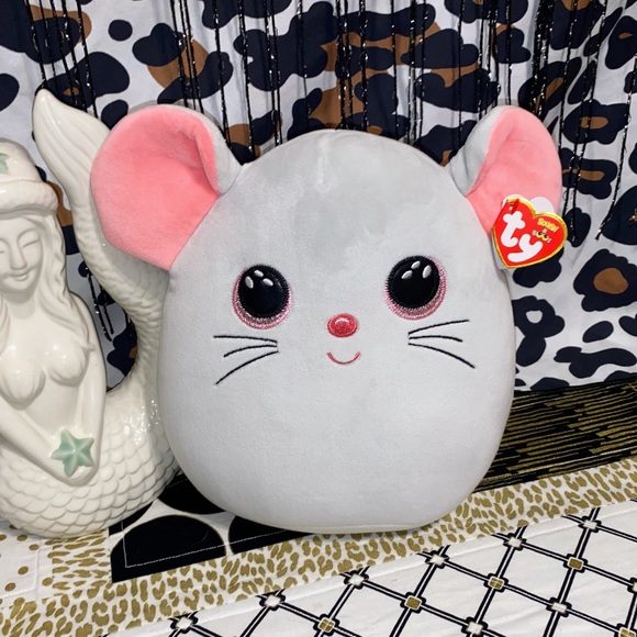 TY SQUISH A BOOS CATNIP THE MOUSE PLUSH PILLOW - Picture 1 of 4